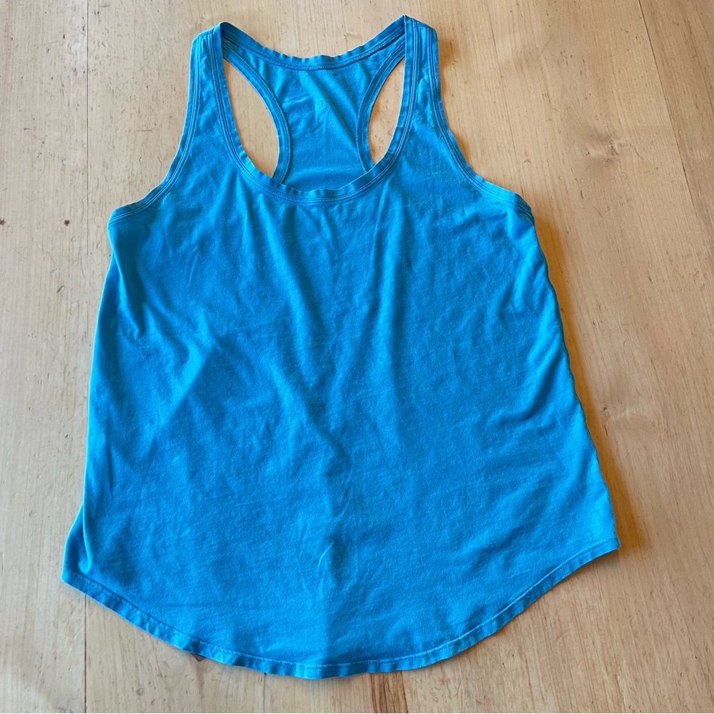 Vtg lululemon blue oversized racerback tank top size S/M